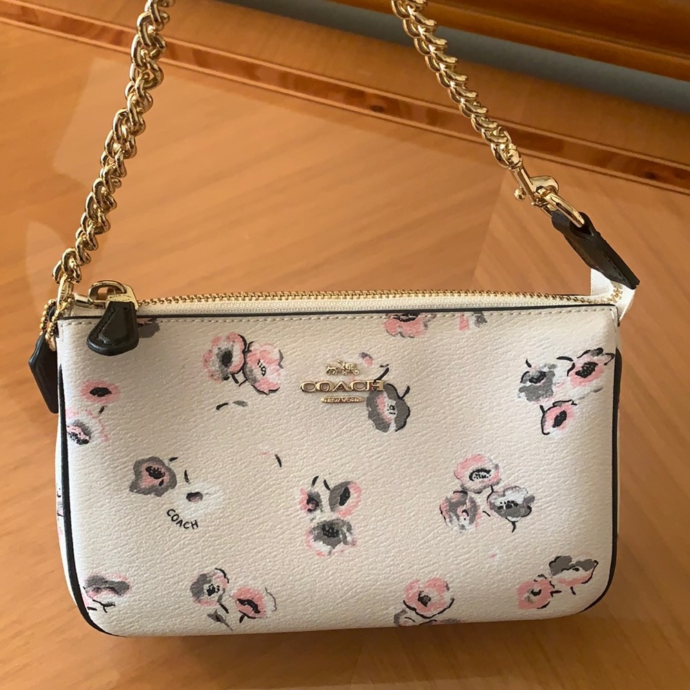 White Floral Coach Purse